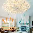 Modern LED Ceiling Light with Elegant Swirl Design, Energy-Efficient White Ceiling Lamp, Stylish Light Fixture for Living Room, Bedroom, or Office