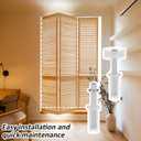 4 Pcs Spring Loaded Bi-Fold Door Top Roller Guide Wheel, Bifold Door Hardware Kit Bifold Repair Kit Doors Replacement Parts for Sliding Closet, Pocket, Accordion, Barn Doors