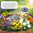 Metal Bird Bath for Outside Planter with Solar Fountain, Vintage Freestanding Birdbaths & Birdfeeder Adjustable Height with 2 Stakes, Antique Bronze Garden Patio Balcony Backyard Decor