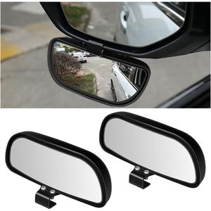 Mandark 2PCS Car Blind Spot Mirror, Rectangle HD Glass Convex Vehicle Rearview Mirror, Wide Angle Adjustible Auto Exterior Blindspot Side View Mirror, Universal for SUV, Sedan, Truck (Black)