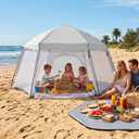 Porayhut Large Pop Up Play Tent for Kids, 78" Instant Toddler Playhouse with Removable Floor & UV50+ Sun Shade, 360 Mesh Mosquito-Free Tent for Indoor Outdoor Beach Backyard, Fits 4 Kids