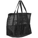 Mesh Beach Bag, Large Beach Tote with Zipper Pocket for Family Pool Bag for Toys & Vacation Essentials