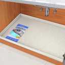 SIKADEER 28" x 22" Under Sink Mat Waterproof, Silicone Mat Kitchen Drawer Shelf and Cabinet Liner, Sink Protector for Kitchen Organizers and Storage, Boot Tray Pet Food Mats