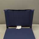 SPORT BEATS Stadium Seats with Back Support Bleacher Chairs with Back and Cushion Thick Padded Bleacher Seats Includes Shoulder Strap (Navy Blue)