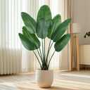 4 Ft Artificial Bird of Paradise Plant,Faux Plants Indoor Tall Fake Plants Decor-Artificial Plants Indoor & Outdoor