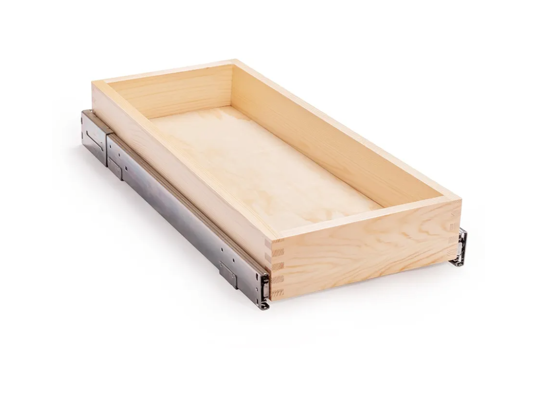11”W x 21”D x 3”H Soft Close Slide Out Wood Drawer Organizer for Kitchen, (Cabinet Opening>11.5 inches for Bottom Assembly, Opening= 11 inches for Side Assembly)
