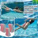 Soulchen 3 Pack Swimming Pull Float, 3 Sizes EVA Swimming Kickboard Swim Buoy 5 Layer Training Leg Float Aid Pool Buoy for Lap Training, Combo Pull for Adults and Beginners Train(Pink)