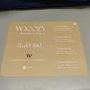 WDCOZY QueenQuilt Set Size 90in x 09in (229 cm x 239 cm) Blue Blanket