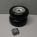 11x4.00-5 Lawn Mower Tires, 11x4.00-5 Lawn Mower Tire Flat Free, 11x4-5 Solid Tire With 3/ 4" and 5/ 8" Precision Bearing, 3.4"-5" Center Hub, 350Lbs, Fits Zero-Turn Mowers, Garden Tractors，2 Pack