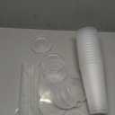 Hxezoc 16 Pieces Reusable Cups with Lids and Straws, 24 oz Glitter Plastic Tumbler Iced Coffee Cups Travel Mug Cup for Birthday Party, Smoothie Juices Beach Party, Bachelor Party (Clear)