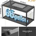 66 Gallon Reptile Terrarium, 360° View, Metal Mesh Lid & Feed Door