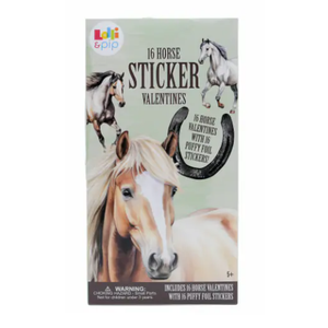 Lolli & Pip™ Horses Sticker Valentines Day Cards, 2 Pack