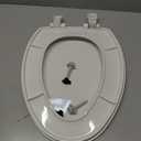 Bemis 7300SLEC Slow Close Toilet Seat, Easy Clean Hinges and Durable Plastic Seat, Made in USA, Elongated, White