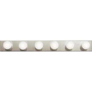 Kichler 36" Bath Bar Vanity Light in Brushed Nickel, 6-Light Traditional Bathroom Light, (36" L x 4.25" H), 626NI