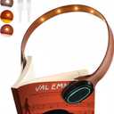 PIPAPI Rechargeable Magnetic Clip Reading Light, Book Light for Reading in Bed, 3 Color Modes, 5 Brightness Levels, Long Lasting, Eye Care, Perfect for Book Readers (Brown)