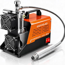 GOYOJO AC-2 PCP Air Compressor, 4500Psi/30Mpa Portable Oil-Free Pump for PCP Air Rifles & HPA Paintball Tanks, Dual Power 12V DC & 110V/220V AC with Converter, Safety Pressure Relief Valve