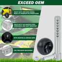 CheeMuii Lawn Mower Deck Gauge Wheel and Deck Arm Kit 2 Pcs Deck Wheels Replace for AM125172 2 Pcs Mower Deck Wheel Arm Replace for AM131288 AM131289
