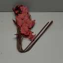 3Pcs Fall Decor Artificial Maple Leaves Branches Fake Fall Leaves Stems Plants Faux Maple Shrubs Leaf Bushes for Home Kitchen Decor Autumn Thanksgiving Fireplace Festival Party Decorations Light Red