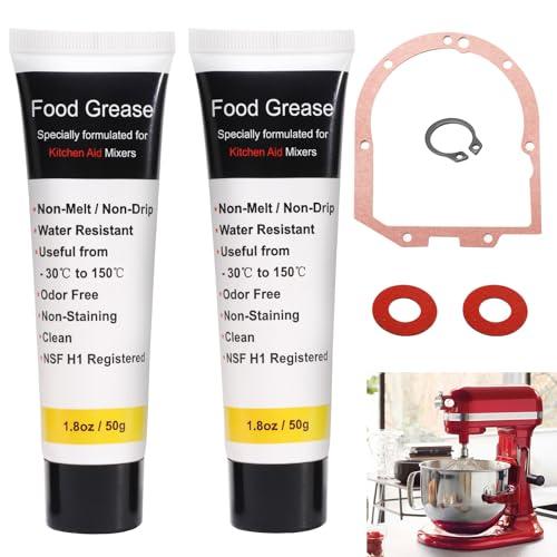 4162324 Kitchen Mixer Transmission Case Gasket, for KitchenAid Mixers K45, K5, KSM90, KSM150, With 1.8 Oz 2 x Food Grade Grease - NSF-H1 Accredited.