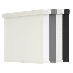  Blackout Roller Shades, Beige, Built-in Valance, Thermal Insulated Fabric, UV Protection for Home & Office
