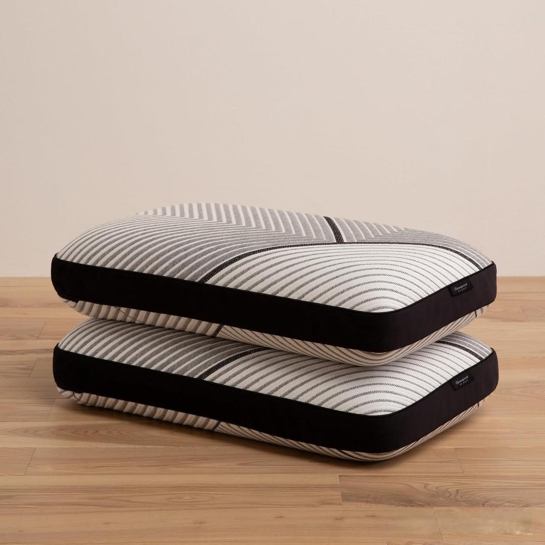 Beautyrest Black Luxury Foam Pillow - Queen Size - Medium Firm Feel - Containing Breathable and Pressure Relieving Premium Memory Foam that Utilizes Plant Based Cooling Technology Queen, Premium Memory Foam Pillow