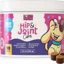 Hip & Joint Supplement for Dogs Glucosamine, Chondroitin, MSM, Turmeric & Hemp Oil Natural Mobility & Pain Relief Soft Chews Beef Flavor 90 Count Made in USA, EXP: 09/27