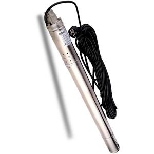 1/2HP Stainless Steel 2" OD Pipe Submersible Bore Pump 1/2 inch Outlet Water Pump 220-240V, 50Hz, Deep Well Pump Screw Submersible Water Pump for Industrial and Home Use