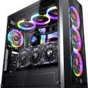 RAIJINTEK PONOS TG4, Mid-Tower PC Case, with Tempered Glass (Front & Side), EEB M/B, Comes with 4pcs 12025 ARGB Fans, Compatible with Max. 390mm VGA Card, USB3.0 and Magnetic Dust Filters