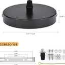 Black Ceiling Canopy Light Kit with Hardware, Ceiling Plate for Pendant Lighting Chandelier 15cm