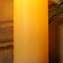 Homemory 6" x 12" Extra Large Outdoor Waterproof Candle with Auto 6-Hour Timer, Ivory Plastic Made, Long Last for Half A Year