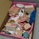 Atoylink Wooden Dollhouse with 42Pcs Miniature Doll House Accessories and Furniture Set, 4 Rooms & Balcony & Swimming Pool & Portable Handle Pretend Play Toys for Kids Girls Birthday Gifts