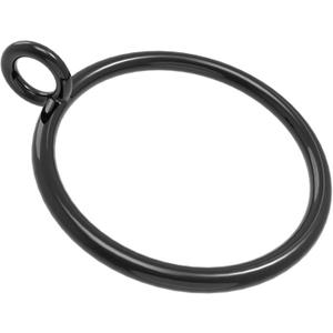 60 PCS Black Curtain Rings with Eyelets 1.5 in Inner Diameter Metal Drapery Rings for up to 1 in Rod, HeavyDuty RustResistant Sliding Rings for Curtains & Drapes