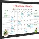 Dry Erase Calendar Whiteboard for Wall, 17.7"  23.6" Magnetic Monthly and Weekly White Board, Family Planner