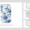 Cerise 100 pcs Blue Floral Napkins with Birds, Vintage Chinoiserie Disposable Cocktail Dessert Napkins for Decoupage, Baby Shower, Birthday, 100 Count (Blue)