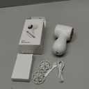 Rechargeable Fabric Shaver Lint Remover, Sweater Shaver with 3-Speed Control, LED Display Clothes Shaver, 6-Leaf Stainless Steel Blades, Suitable for Clothes, Sweater, Couch, Blanket, Wool (White)