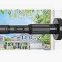 VIOREMOS Tension Curtain Rod 31 to 124 in Extra Long Curtain Rod Spring Adjustable Heavy Duty Matte Black Shower Curtain Rod for Bathroom Windows Room Divider Never Rust