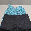 Yonique Womens Plus Size Swimsuits with Shorts Tummy Control Tankini Two Piece Bathing Suits Athletic Swimwear Size 22W