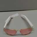 Smart Glasses for Men & Women, Bluetooth Audio Glasses with Speakers, UV400 Polarized Lens, Support Fast Charging, Touch Control & Voice Assistant, Bluetooth Sunglasses for Travel Cycing DrivingPink