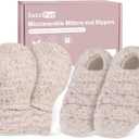 SuzziPad Microwavable Heated Gloves and Microwave Slippers, Hand Heating Pad and Foot Warmers for Fatigue and Discomfort, Cold Feet Reliever for Bed, Ideal Choice for Elderly in Cold Day, S