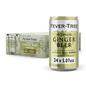Fever-Tree Ginger Beer, 3-Ginger Blend Mixer, 24 Pack, 5.07 Fl Oz Cans
A blend of three gingers from Ivory Coast, Nigeria, and Cochin, India for a bold, refreshing character. Great for Cocktails, BBD 07/27