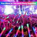 wellent 68 PCS LED Foam Glow Sticks Bulk, Glow in the Dark Party Supplies with 3 Modes Colorful Flashing, Neon Party Favors for Birthday, Wedding, Carnival, Concert, Halloween Glow Sticks