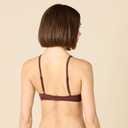 Amazon Essentials Womens Light-Support Classic Bikini Swimsuit Top (Medium, Deep Brown)