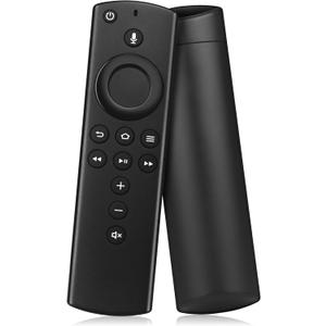 Replacement Voice Remote Control Fit for FireSeries Smart TV Stick 4K / Stick Lite/Stick (2nd Gen), TVs Cube (1st & 2nd Gen), and Smart TV (3rd Gen), N0t for Roku TV (Jet black)