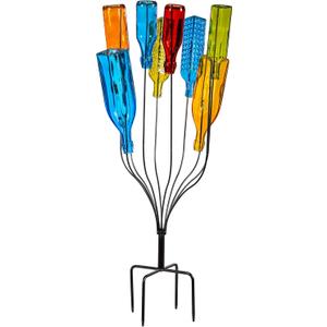Evergreen Garden Glass Bottle Tree Bush | Decorative Bottles Holder for Outdoor Wedding Christmas Party Decoration (Bottles Not Included)