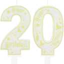 2 x Magical Wizard Party Birthday Candles Number 20 Candle Cake Topper Wizard School Themed Happy 20st Birthday Cake Decorations for Boys Girls Kids Party Favors Supplies Decorations Gifts