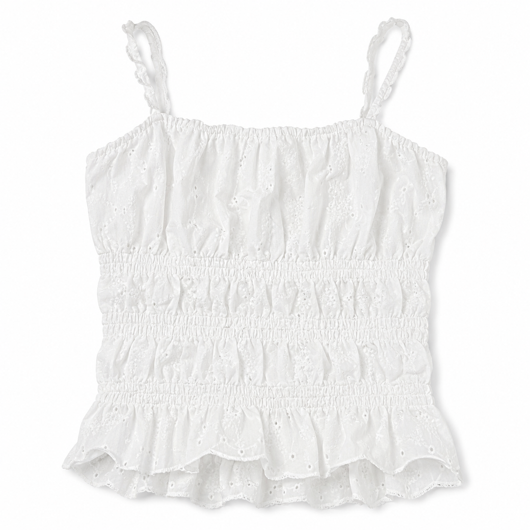 Girls Top XL 14 White