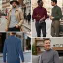 10 Pack Mens Big and Tall Mock Turtleneck Shirts Basic Tops Multipack (XXXL)