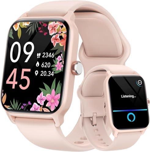 Fitpolo Smart Watch for Women Android & iPhone, Alexa Built-in [1.8" HD Screen] IP68 Waterproof Fitness Watch with Bluetooth Call (Answer/Make), Heart Rate/Sleep/SpO2 Monitor, 105 Sports Trackers