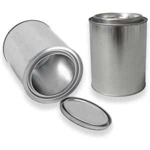 2 Pack Empty Metal Paint Cans with Lids,Paint Storage Containers for Leftover Paint,Empty Pint Paint Cans With Lids for DIY and Paint Storage and More