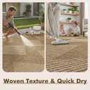 MontVoo-Polypropylene 2x3 ft Indoor Outdoor Entryway Rug Porch Rug Door Mats Rugs Small Accent, Textured Weave, Durable for High Traffic, Fade-Resistant, Non-Shedding, Boho Geometric Neutral Brown